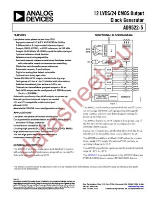 AD9522-5BCPZ-REEL7 datasheet  